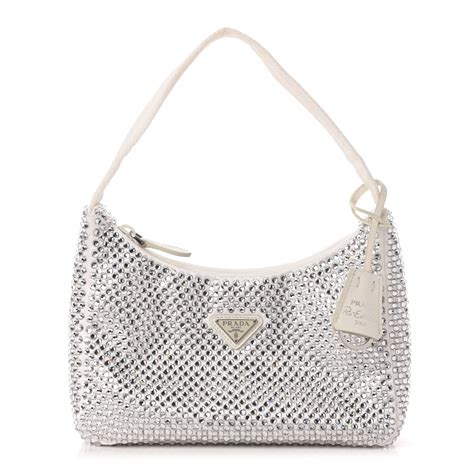 white prada crystal bag|prada crystal mini bag.